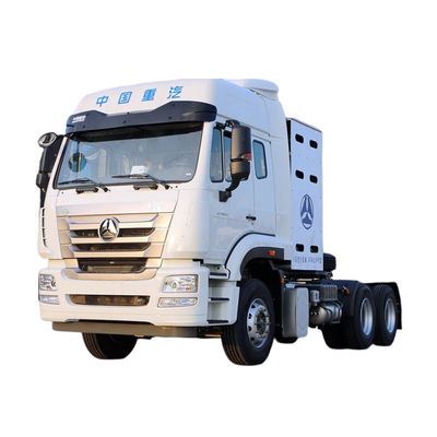 ราคาดี 430HP 6X4 HOWO CNG/LNG Tractor Truck หัวกลากก๊าซสําหรับการขนส่งท่าเรือ ABS ระบบเบรกกันล็อค ออนไลน์